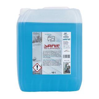Sanit Bad- und Küchenglanz - Intensiv wirkender Schmutzlöser für alle Glas- und Kunststoffoberflächen