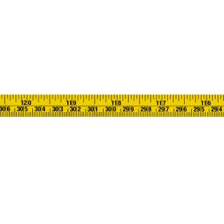 Skalenbandmaß mm+ inches - 300cm - 120inches - 13mm - rl - gelb