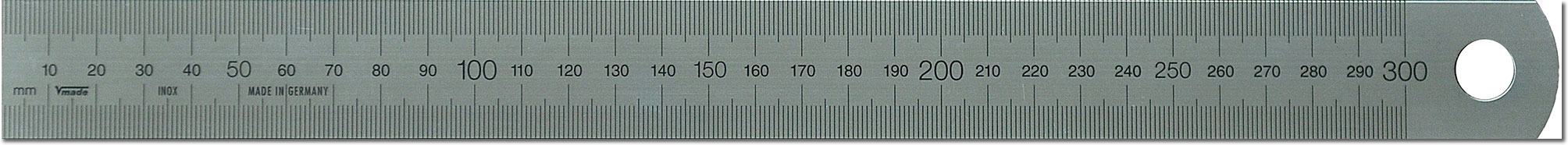 Starrer Stahlmaßstab, nichtrostend Abmessung: 30 x 1mm