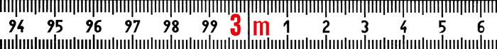 Skalenbandmaß Duplexteilung, 10 mm breit mit Selbstklebefolie